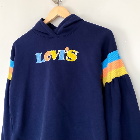 Levi's Big Girls Full-Sleeve High-Rise Fleece Hoodie - Picture 2 of 6